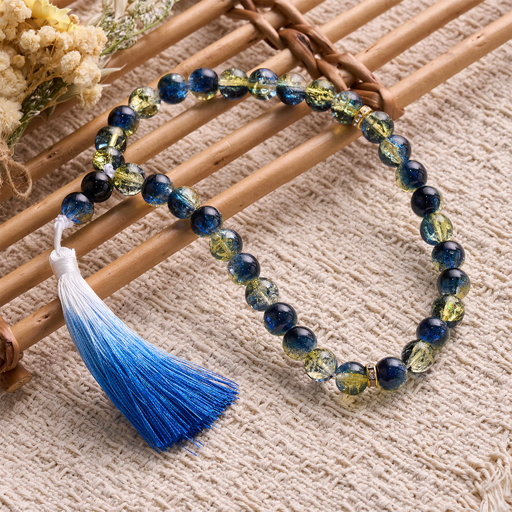 HilalHaven Crackle Glass Prayer Bead Strand —— 33 Beads Tasbih - image 33
