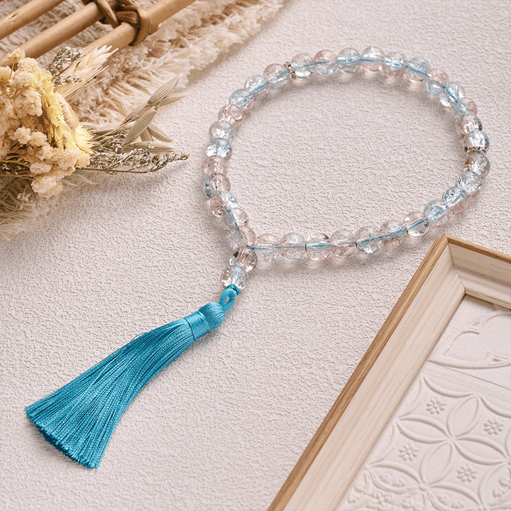 HilalHaven Crackle Glass Prayer Bead Strand —— 33 Beads Tasbih - image 38