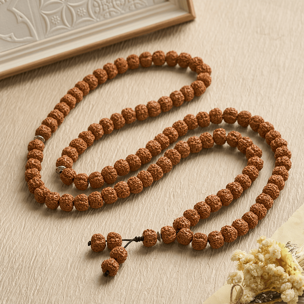 Natural Texture Brown Beaded Accessory 33 Beads Tasbih - image 9
