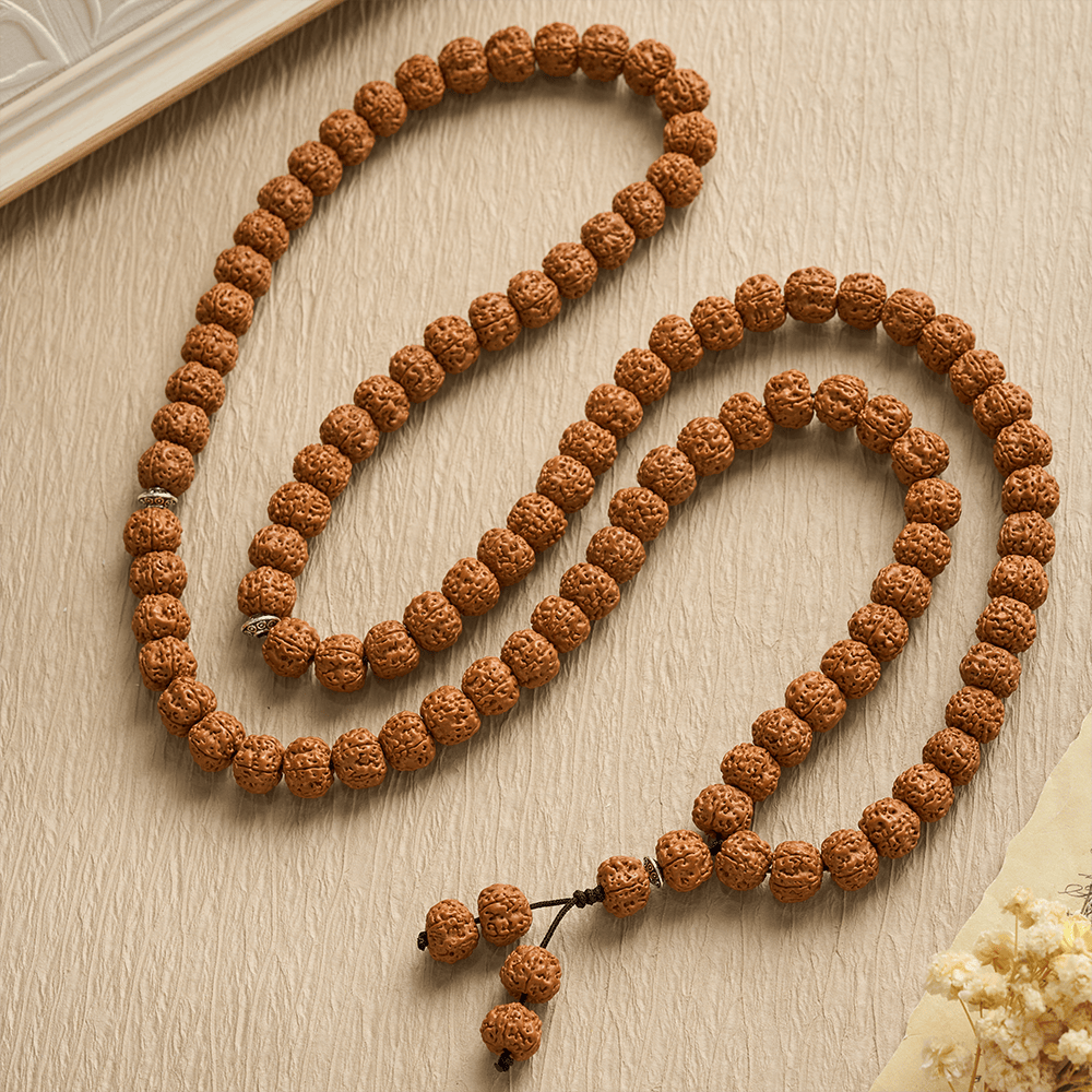 Natural Texture Brown Beaded Accessory 33 Beads Tasbih - image 12