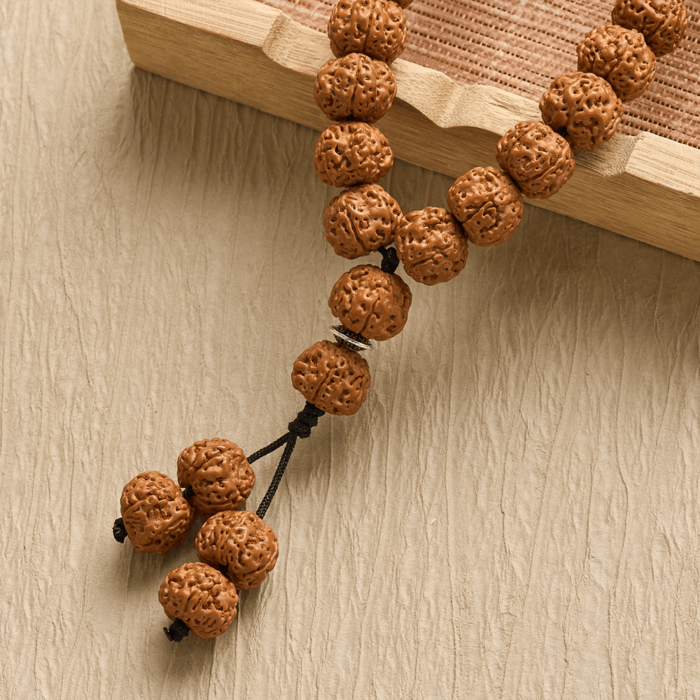 Natural Texture Brown Beaded Accessory 33 Beads Tasbih - image 11