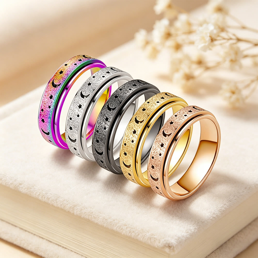 HilalHaven Celestial Spinner Crescent &amp; Moon Ring - image 6