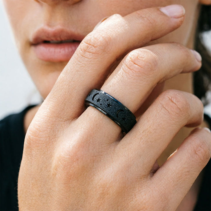 HilalHaven Celestial Spinner Crescent &amp; Moon Ring - image 10