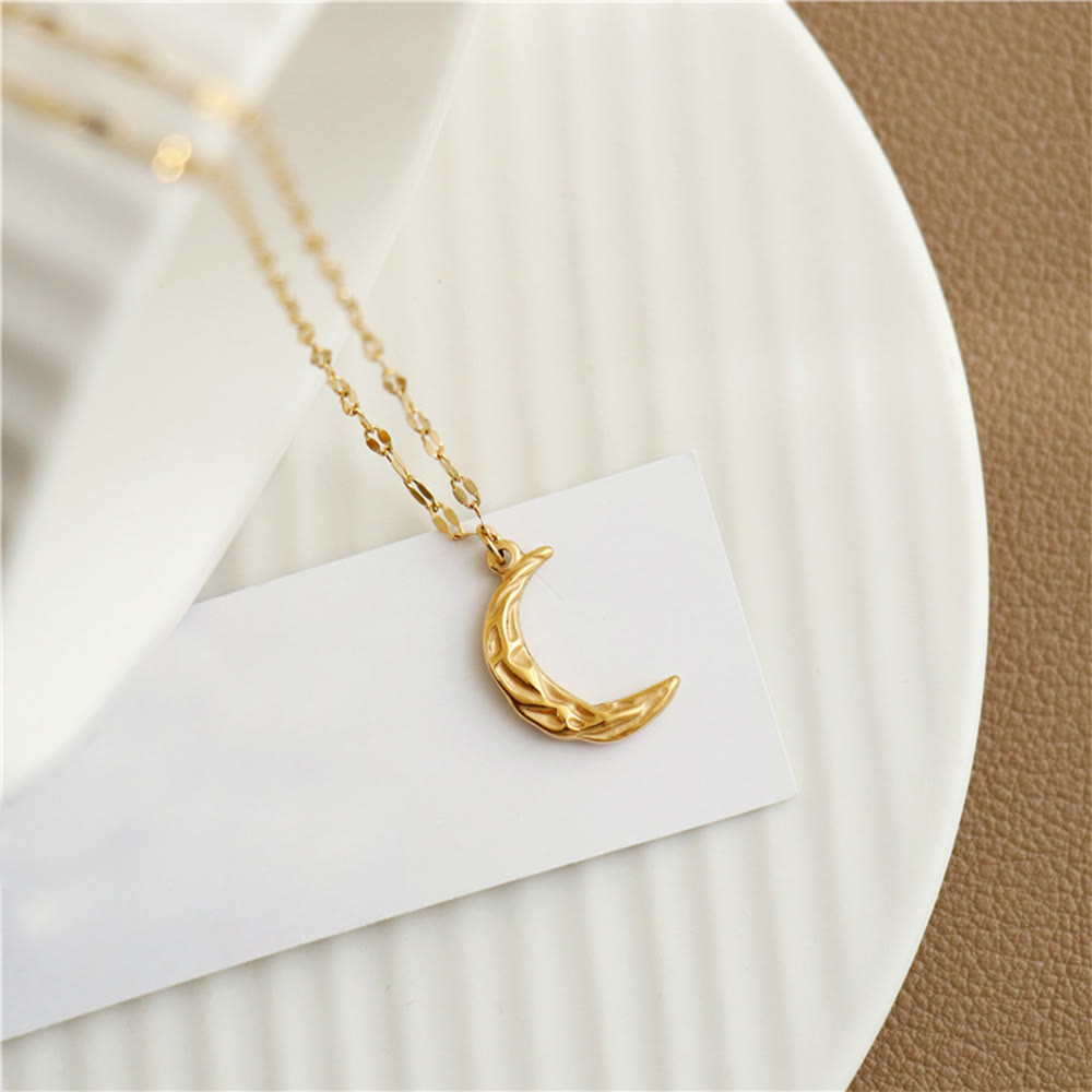 HilalHaven Minimalist Crescent Moon Statement Necklace - image 1