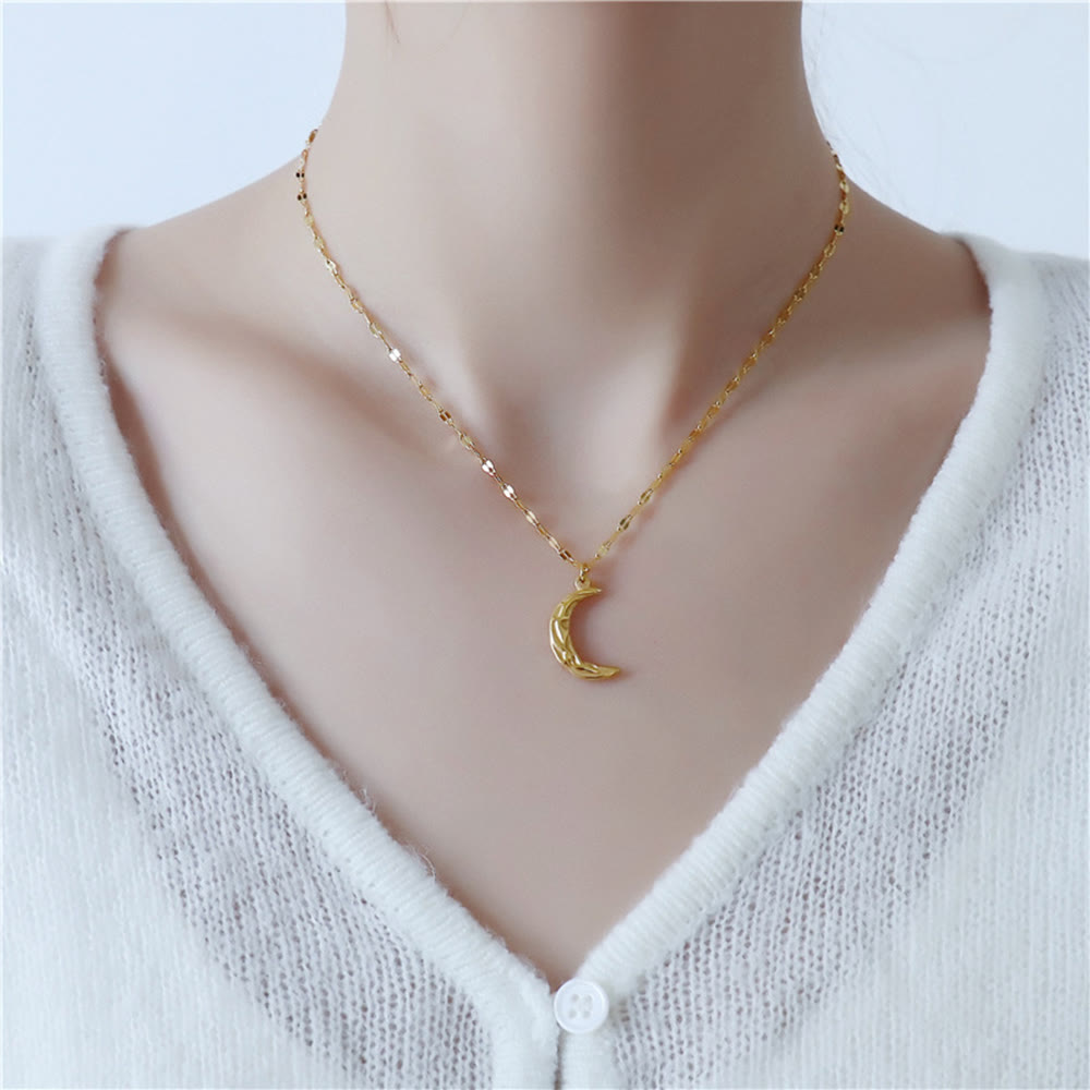 HilalHaven Minimalist Crescent Moon Statement Necklace - image 5