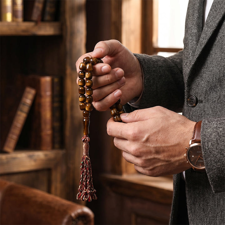 HilalHaven Ethnic Style Acrylic Bead Tassel Tasbih—— 33 Beads Tasbih - image 13