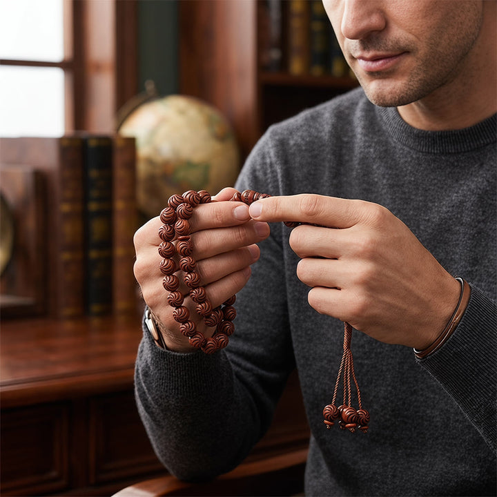 HilalHaven Ethnic Style Wood-Grain Acrylic Tasbih—— 33 Beads Tasbih - image 12