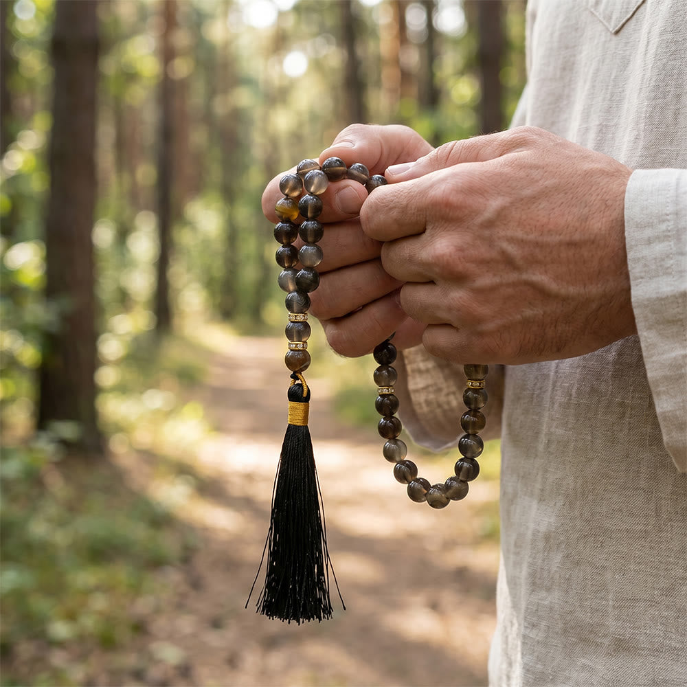HilalHaven Natural Stone Tassel Tasbih—— 33 Beads Tasbih - image 4