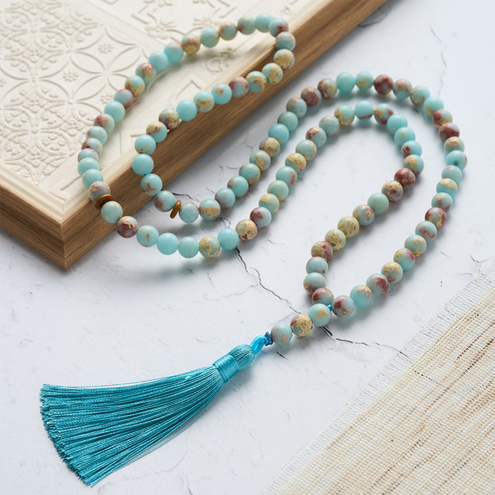 HilalHaven Shoushan Stone Effect Resin Tassel Tasbih - image 6