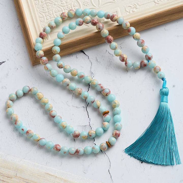 HilalHaven Shoushan Stone Effect Resin Tassel Tasbih - image 7