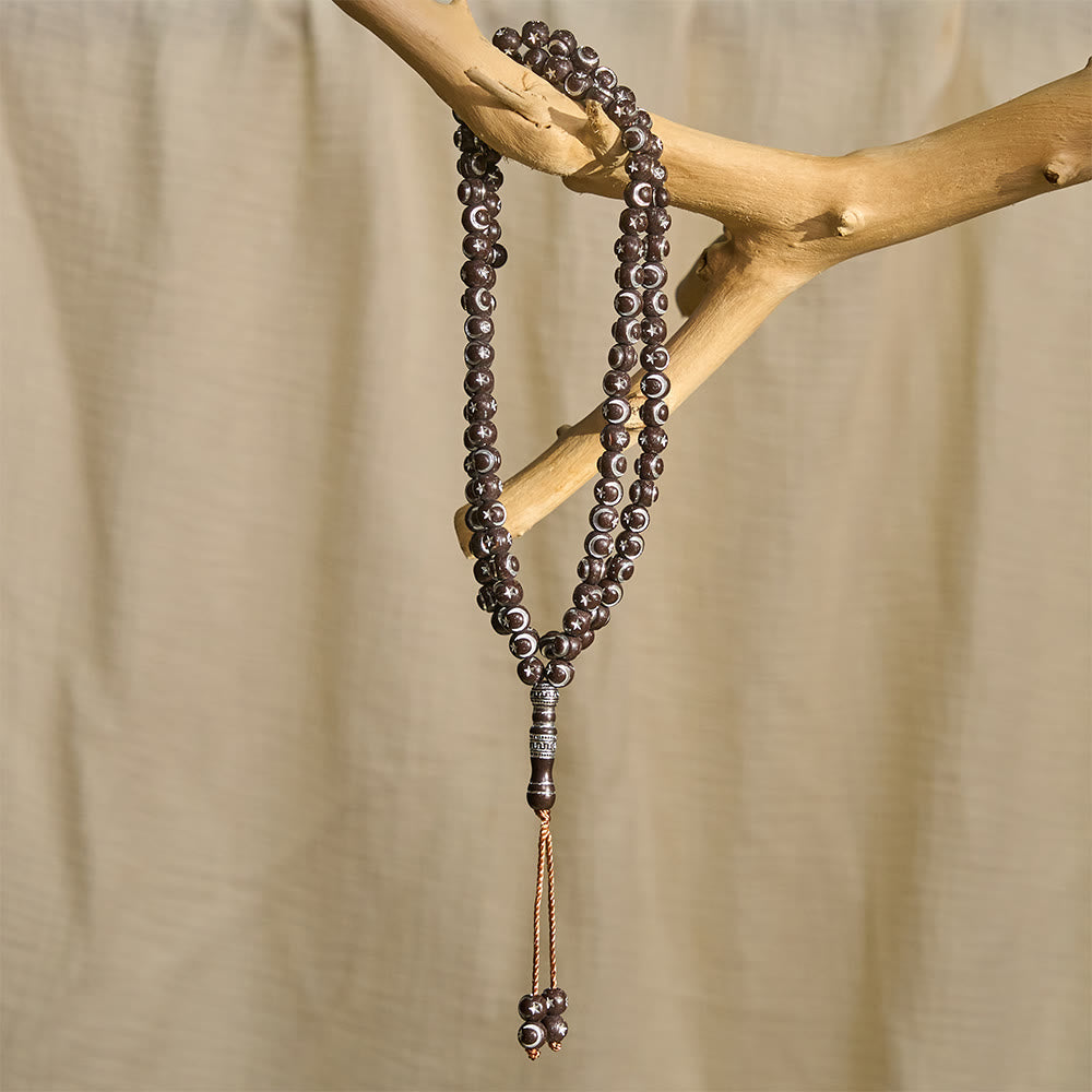 HilalHaven Tribal Print Acrylic 99 Beads Tasbih - image 25