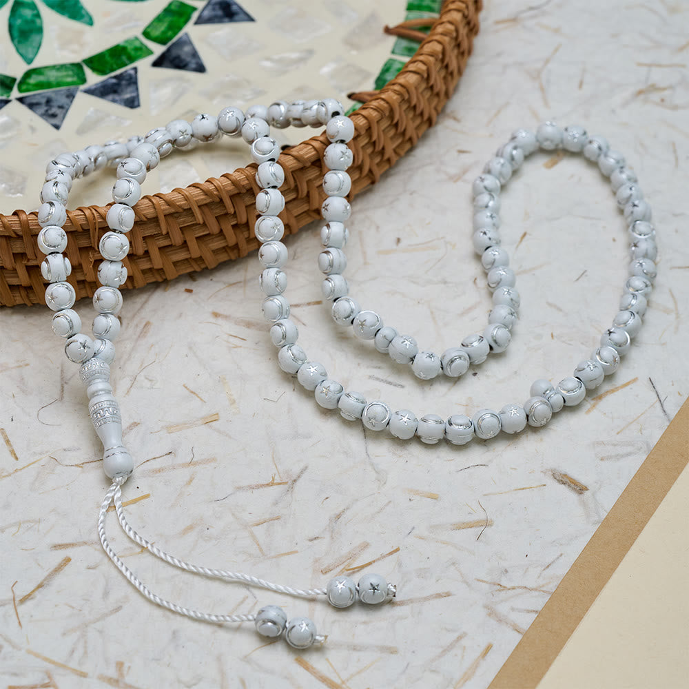 FREE Today: Star-Embossed Acrylic 99 Beads Tasbih — Minimalist Cultural Prayer Beads with Adjustable Tassel - image 11