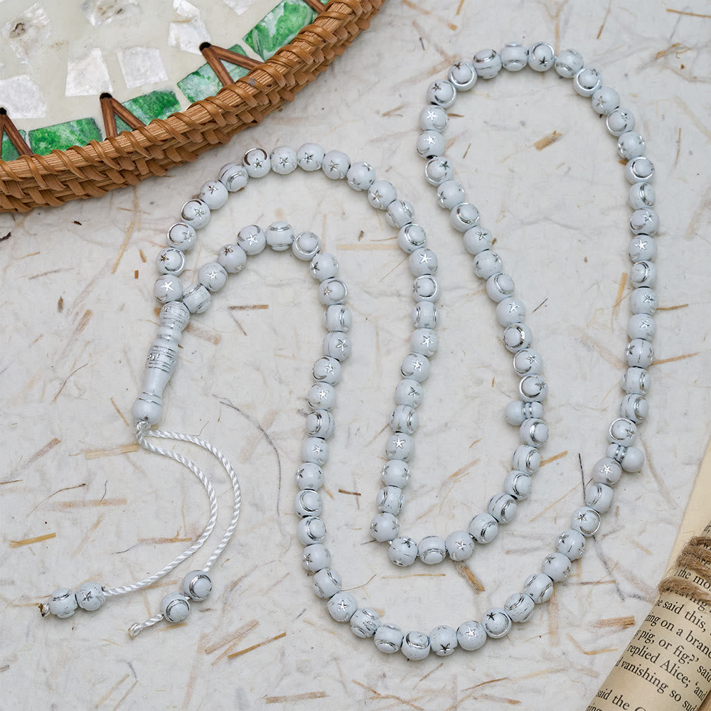 HilalHaven Tribal Print Acrylic 99 Beads Tasbih - image 12