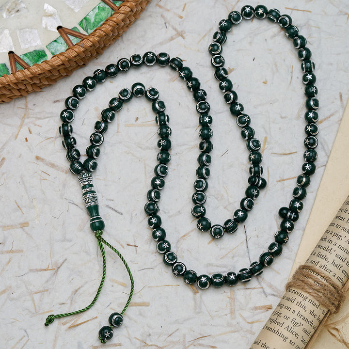 HilalHaven Tribal Print Acrylic 99 Beads Tasbih - image 15