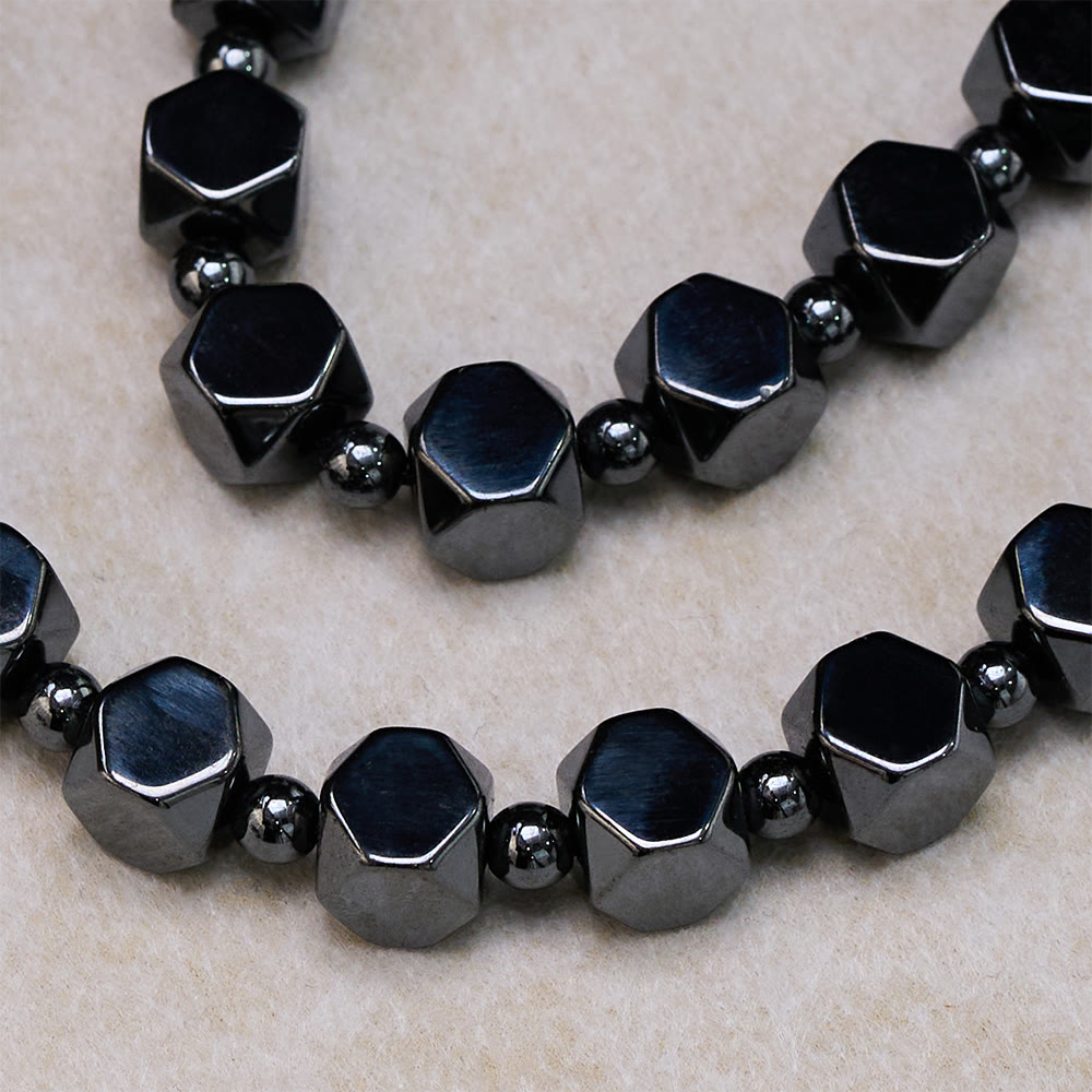 HilalHaven Faceted Hematite 33 Beaded Tasbih - image 3
