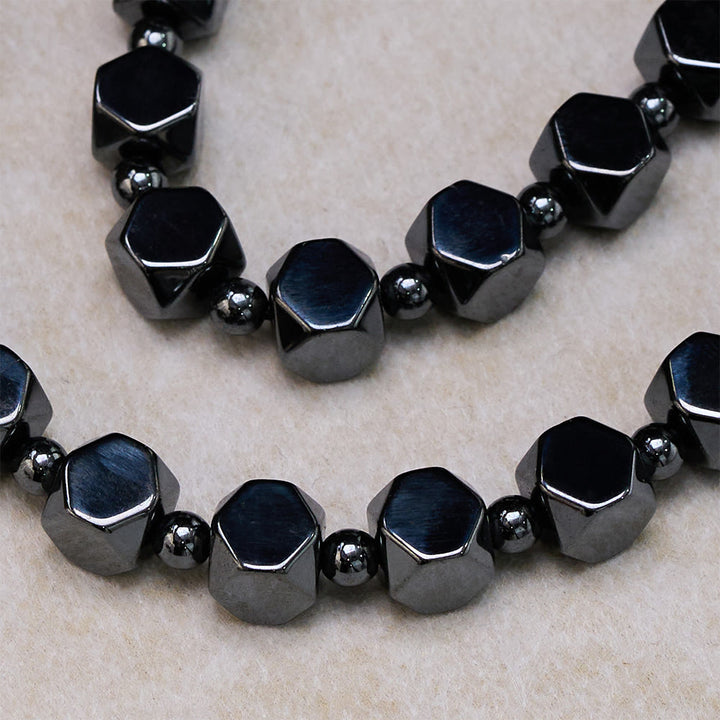 HilalHaven Faceted Hematite 33 Beaded Tasbih - image 3