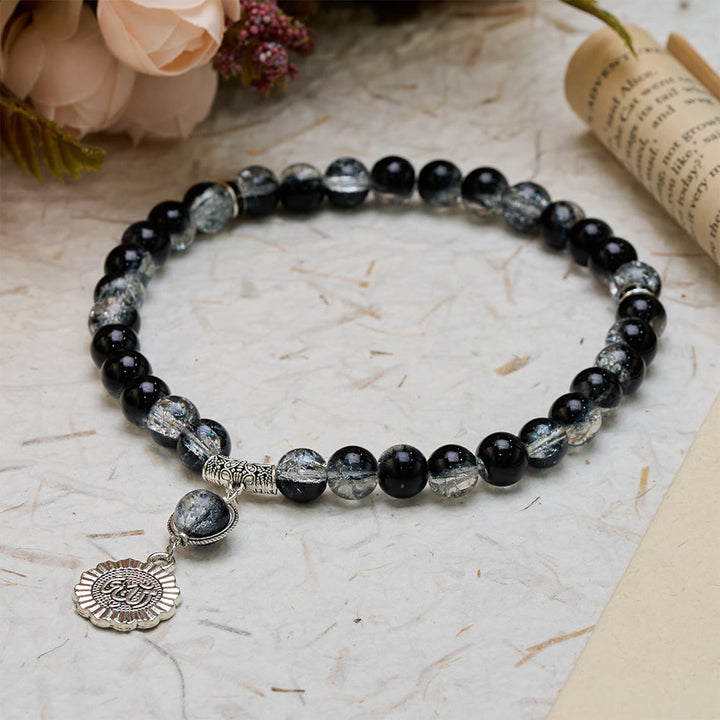  HilalHaven 33-Count Crackle Glass Tasbih with Charm - image 9