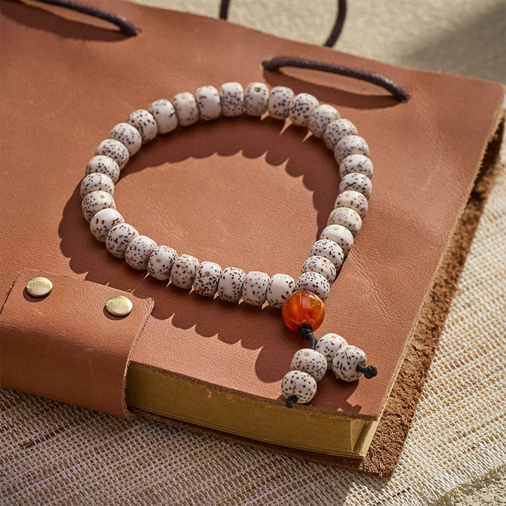 HilalHaven Natural Star Moon Bodhi Seed Beaded Tasbih - 33 Star Moon Bodhi Seed Beaded Tasbih - image 0