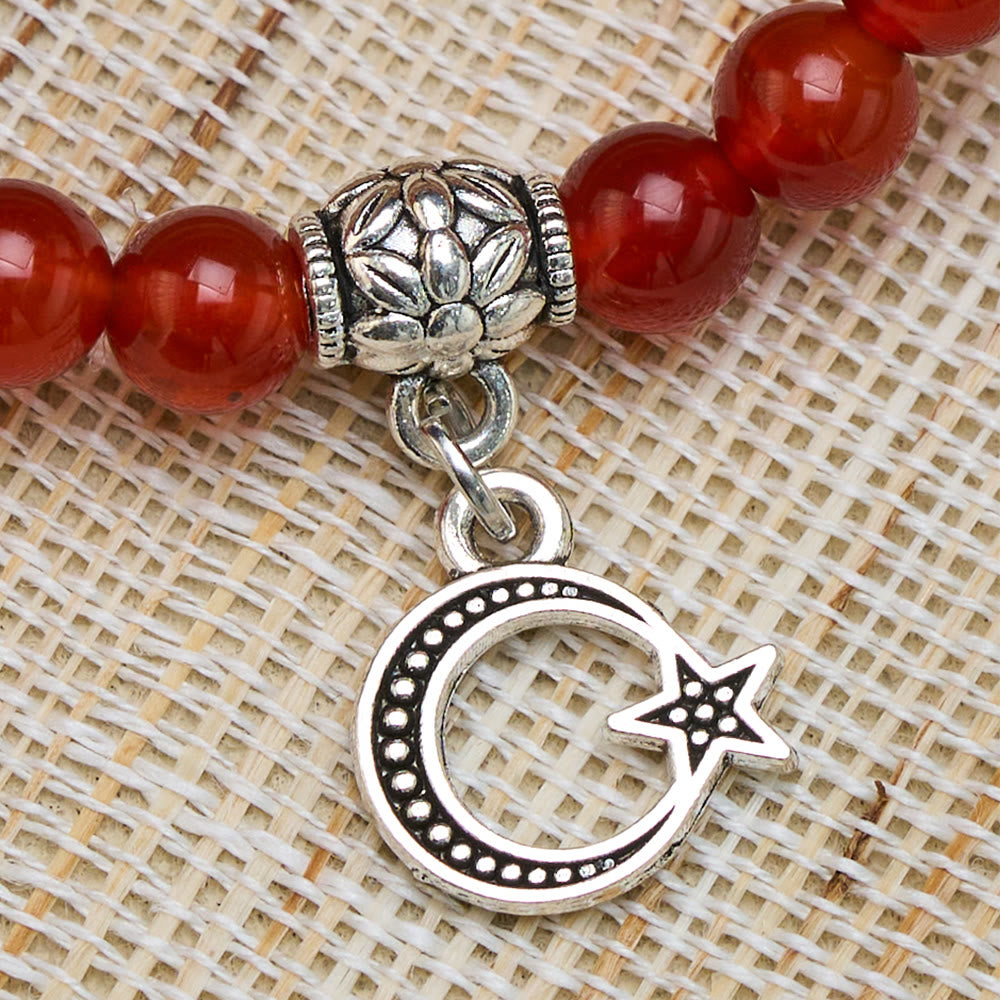 HilalHaven Polished Natural Agate Meditation 33 BeadsTasbih - image 11