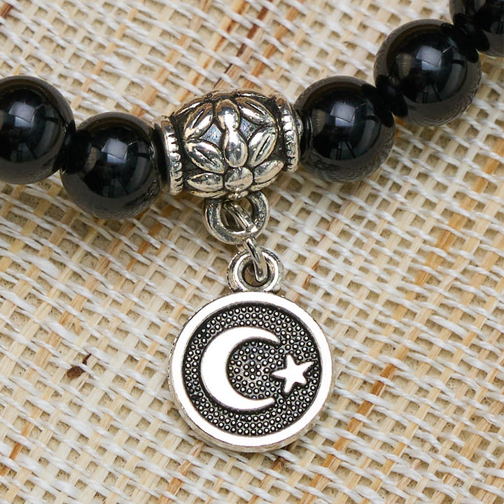 HilalHaven Polished Natural Agate Meditation 33 BeadsTasbih - image 7
