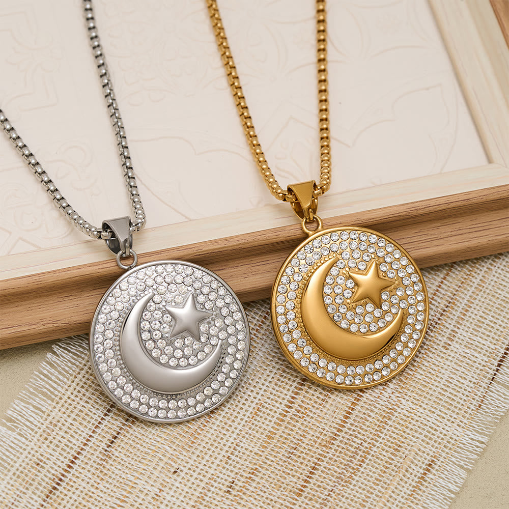 HilalHaven Night Sky Medallion Pendant Necklace - image 0