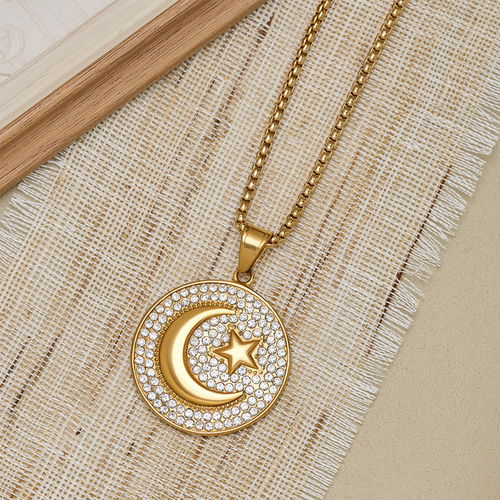 HilalHaven Night Sky Medallion Pendant Necklace - image 3