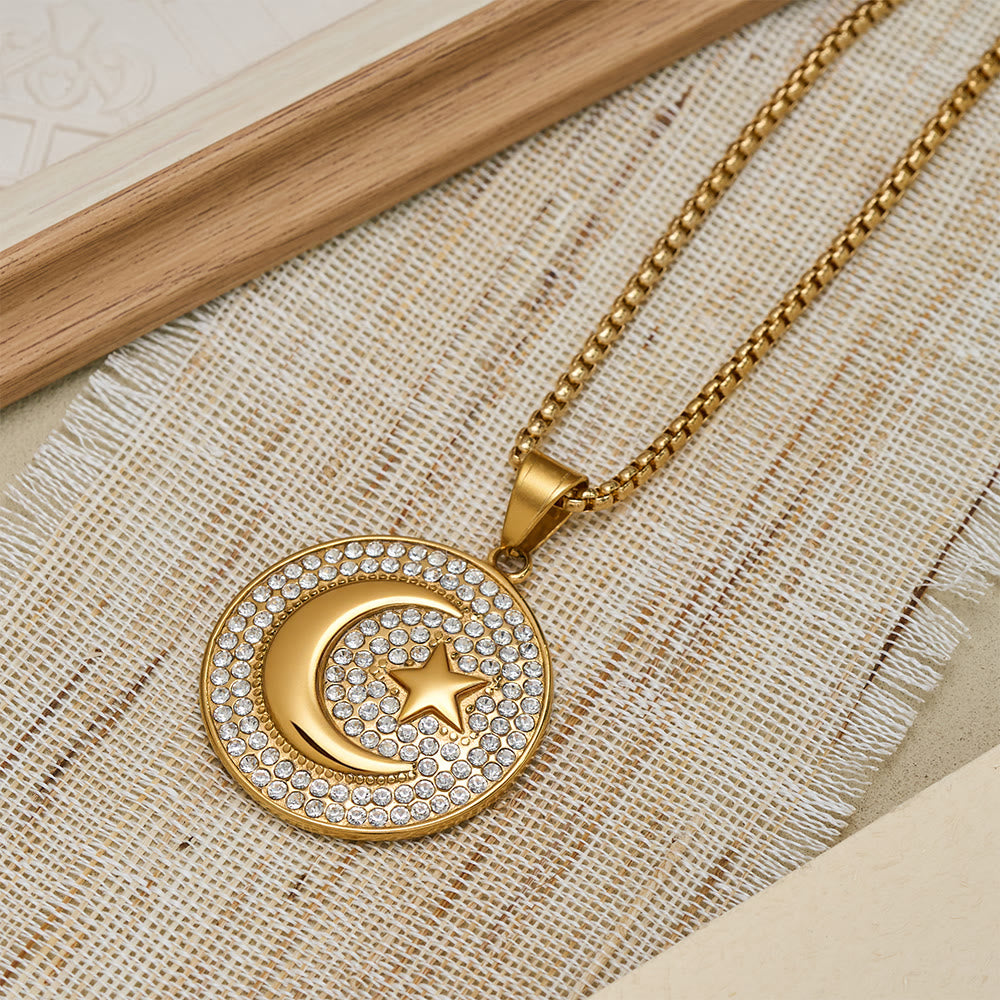 HilalHaven Night Sky Medallion Pendant Necklace - image 2