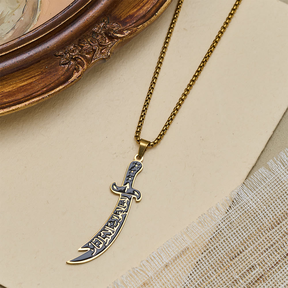 HilalHaven Warrior Spirit Sword Pendant Necklace - image 2