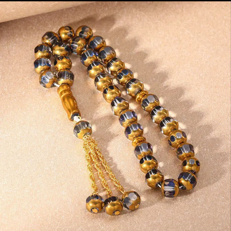  HilalHaven Faceted Glass Beaded Tasbih - Transparent - image 5