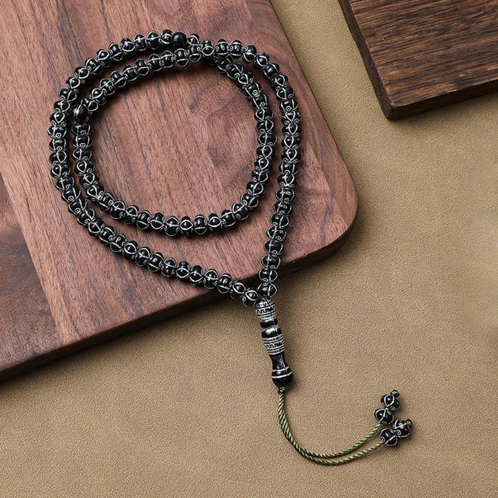 HilalHaven Modern Minimalist Acrylic 99 Beads Tasbih - Matte Black - image 5