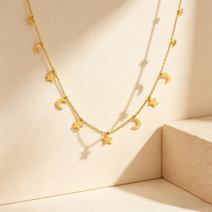 HilalHaven Star &amp; Moon Charm Necklace - image 2