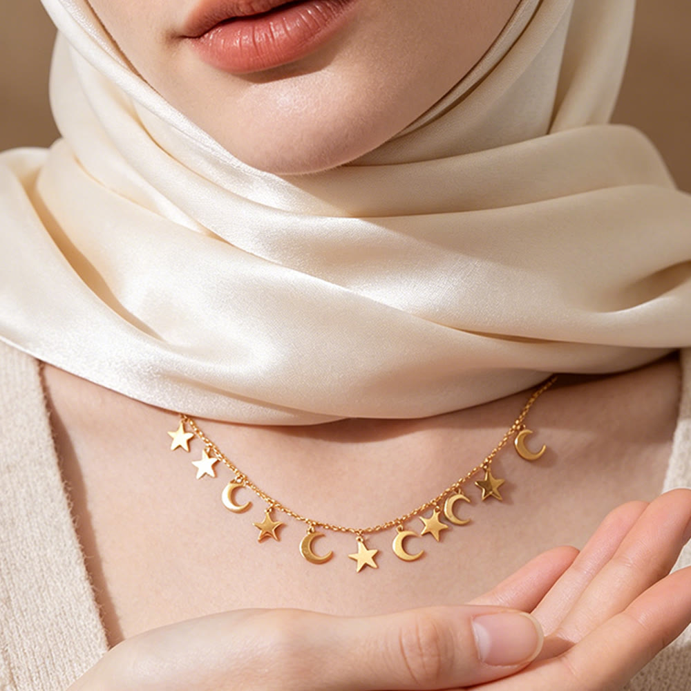 HilalHaven Star &amp; Moon Charm Necklace - image 4
