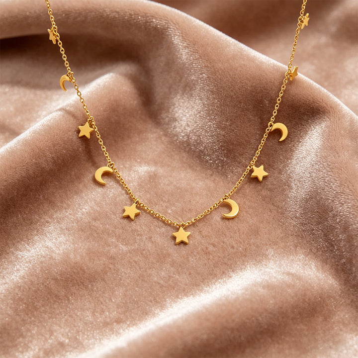 HilalHaven Star &amp; Moon Charm Necklace - Star &amp; Moon Charm Necklace - image 0