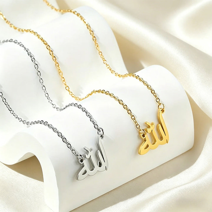 FREE Today: Line of Grace Allah Script Pendant Necklace — Polished Stainless Steel - image 8