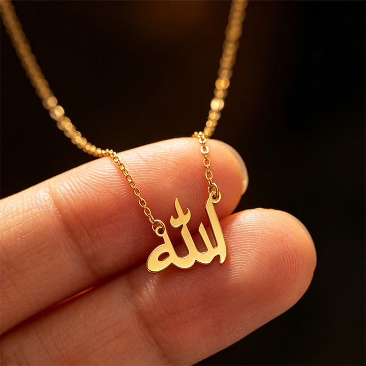 FREE Today: Line of Grace Allah Script Pendant Necklace — Polished Stainless Steel - image 3