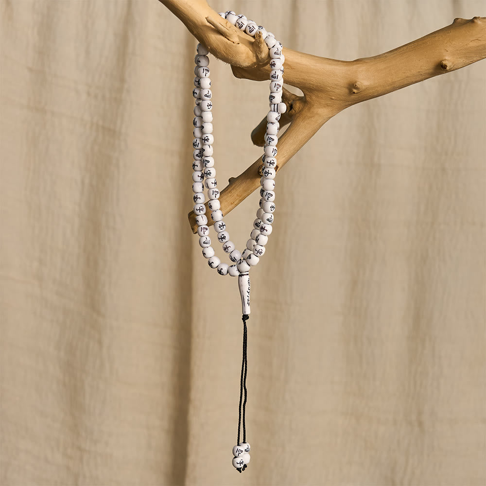 HilalHaven 8mm Round Acrylic Printed Beads Tasbih — Handcrafted Cultural 99 Beads Tasbih with Tassel - image 9
