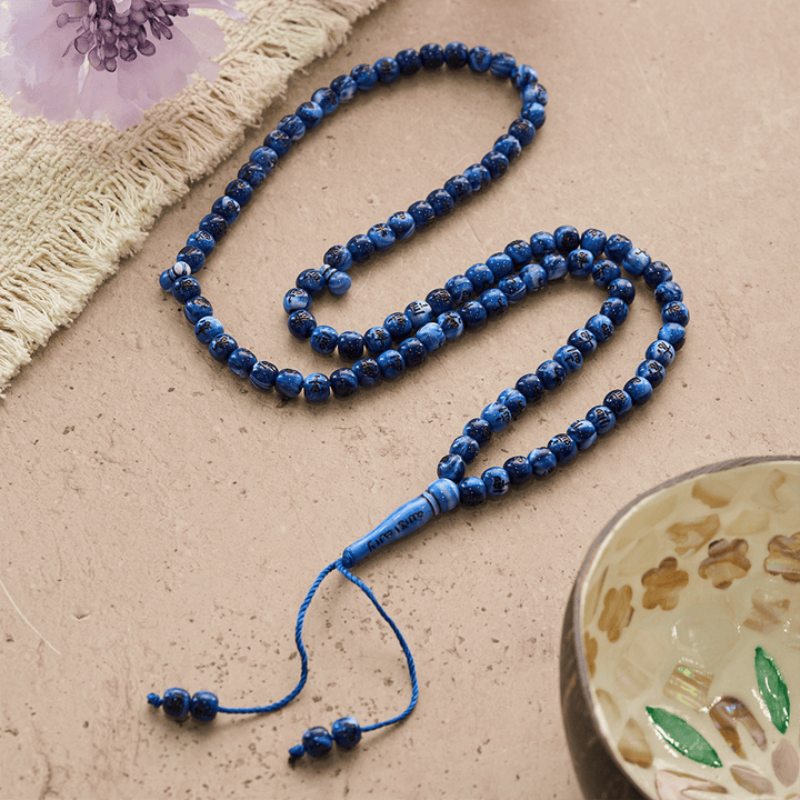 HilalHaven 8mm Round Acrylic Printed Beads Tasbih — Handcrafted Cultural 99 Beads Tasbih with Tassel - image 24