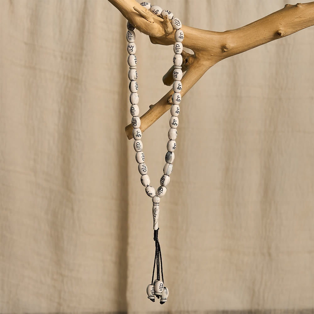 HilalHaven 33 Beads Oval Acrylic Tasbih — Handcrafted Cultural 33 Beads Tasbih with Tassel - image 19