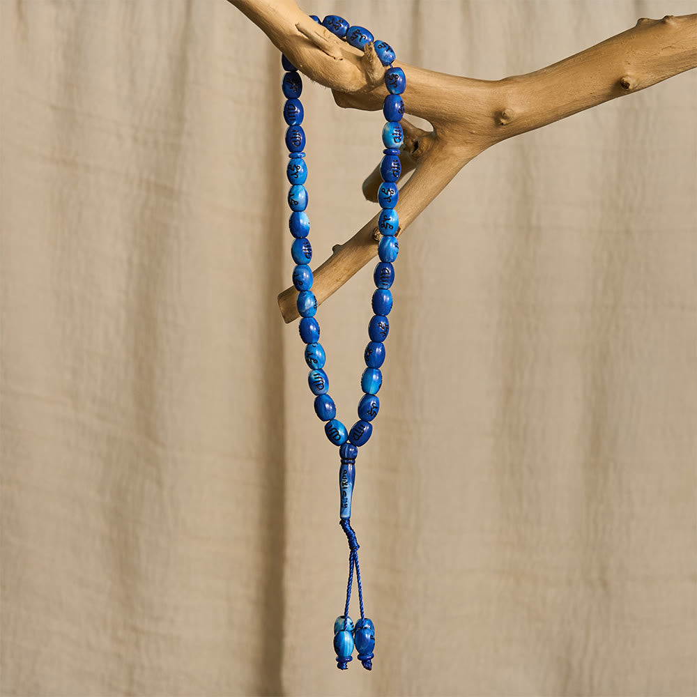 HilalHaven 33 Beads Oval Acrylic Tasbih — Handcrafted Cultural 33 Beads Tasbih with Tassel - image 11