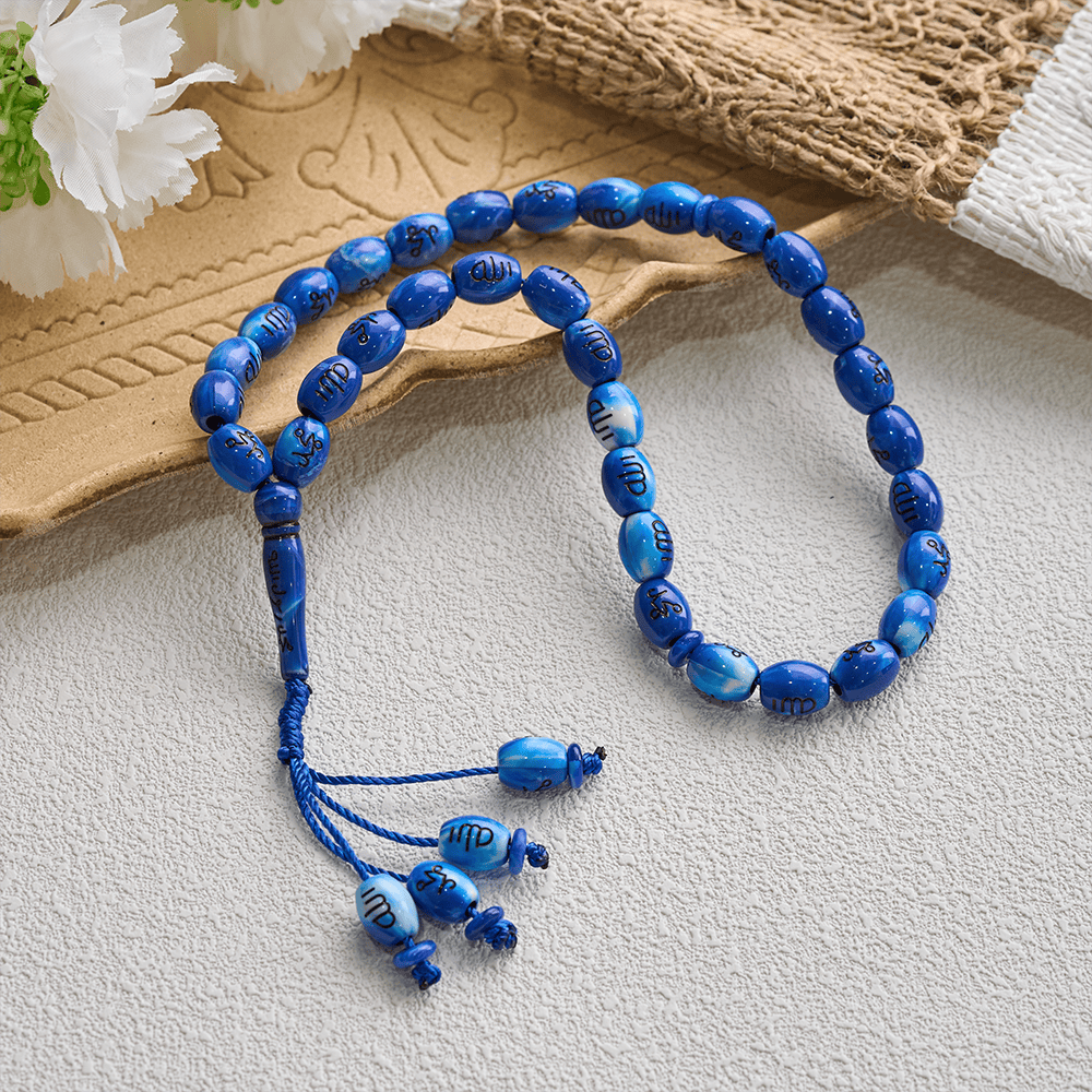 HilalHaven 33 Beads Oval Acrylic Tasbih — Handcrafted Cultural 33 Beads Tasbih with Tassel - image 10