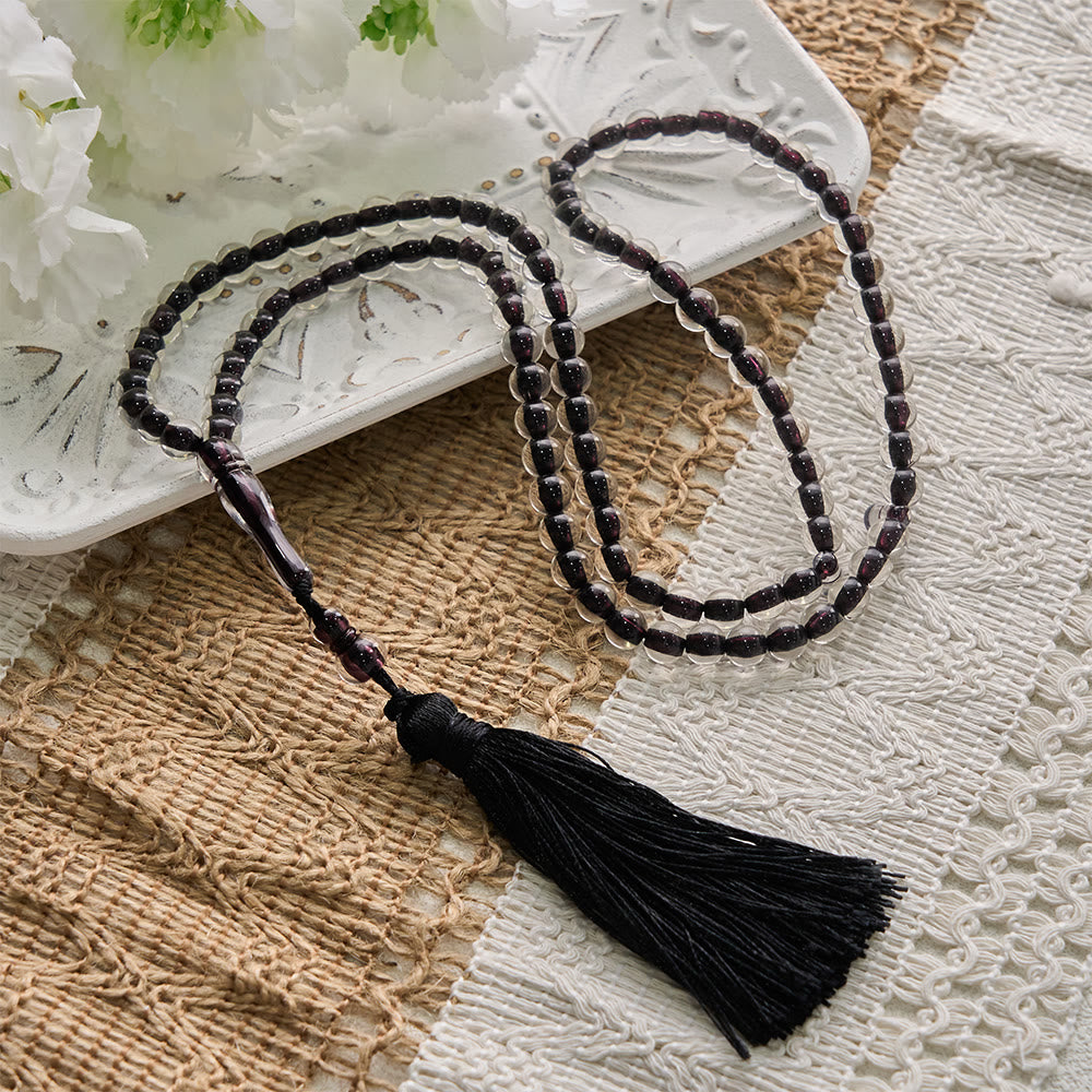 HilalHaven 33 Beads Transparent Red Core Acrylic Tasbih — Handcrafted Cultural Prayer Beads with Tassel - image 18