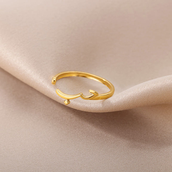 HilalHaven Minimalist Open Ring — Stainless Steel Electroplated Geometric Band - image 5