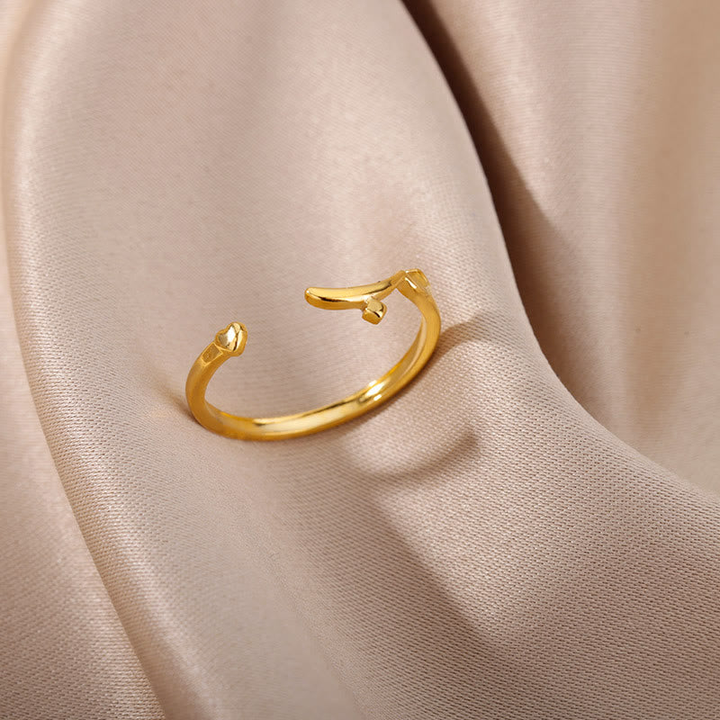 HilalHaven Minimalist Open Ring — Stainless Steel Electroplated Geometric Band - image 4