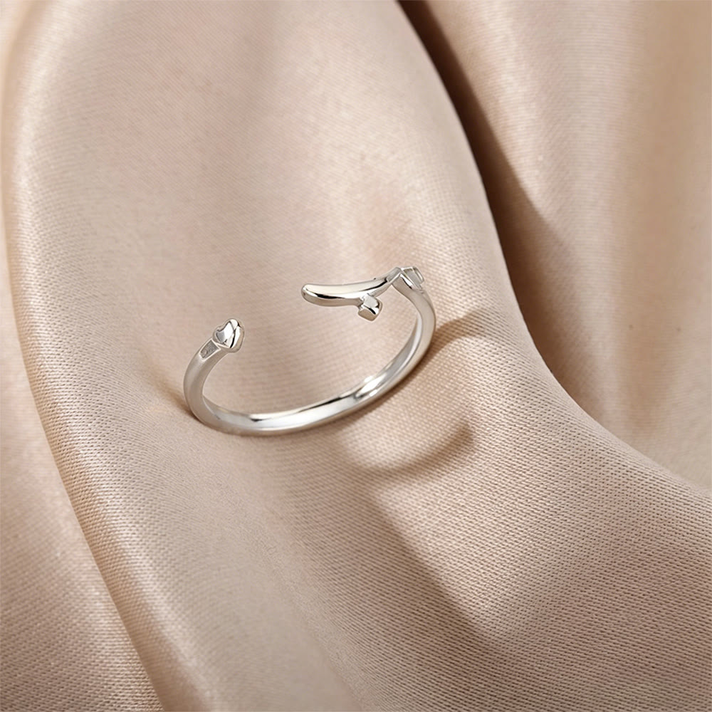 HilalHaven Minimalist Open Ring — Stainless Steel Electroplated Geometric Band - image 1