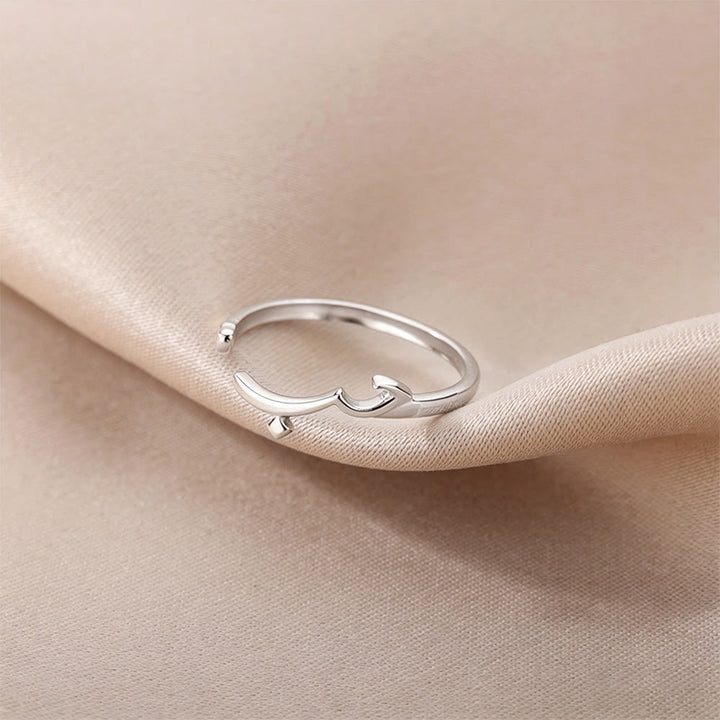 HilalHaven Minimalist Open Ring — Stainless Steel Electroplated Geometric Band - image 2