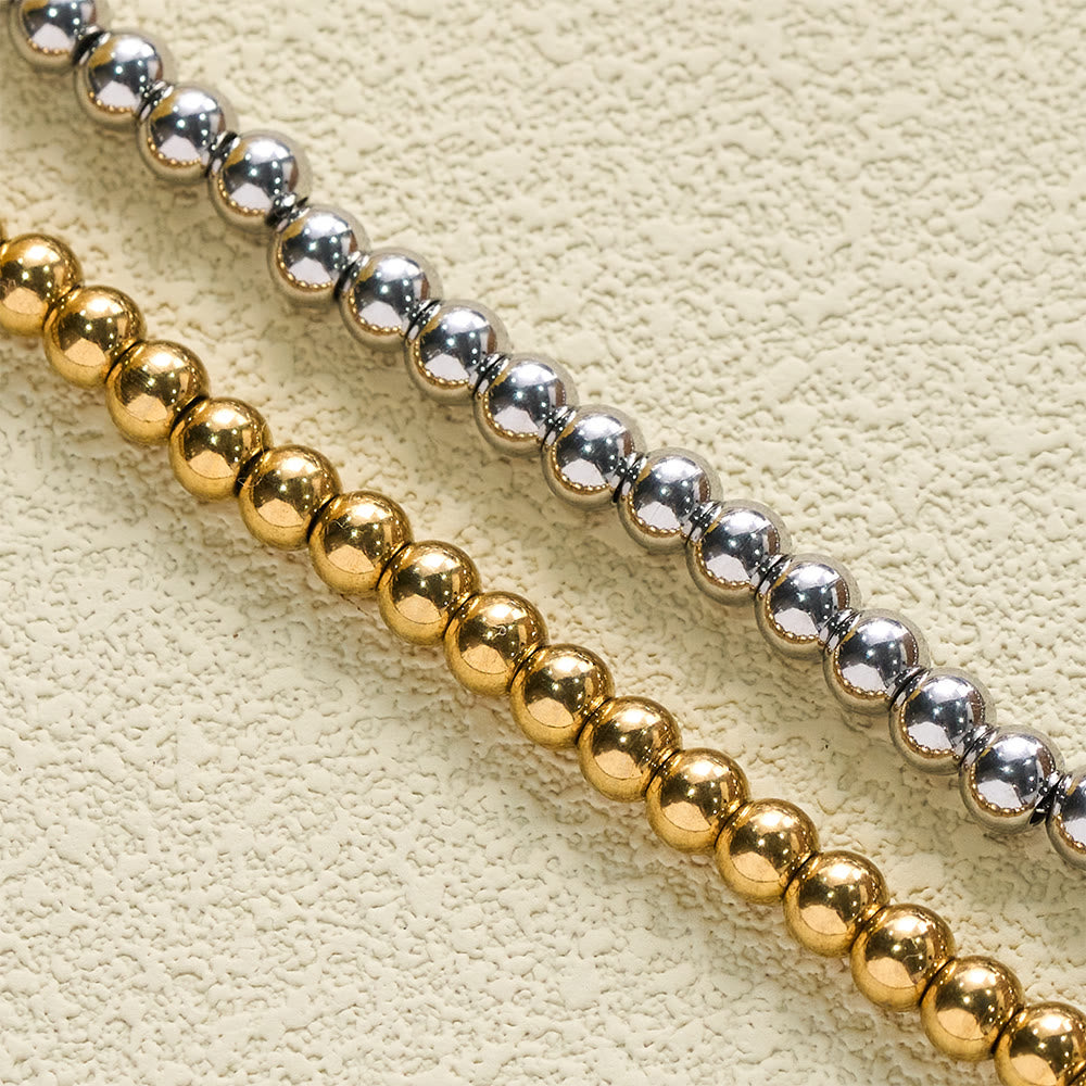 HilalHaven Elegant Polished 33 Beads Tasbih Bracelet — Timeless Stainless Steel Band - image 7