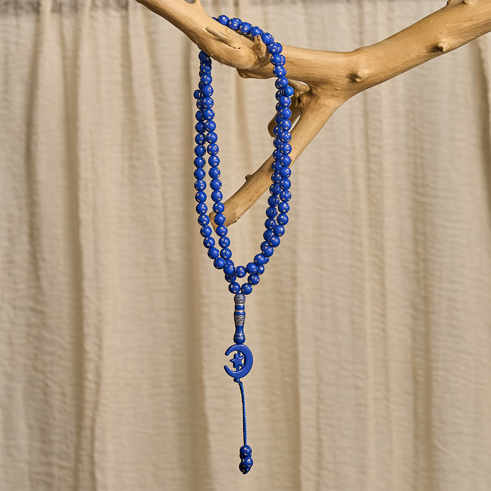 HilalHaven Serene Acrylic Bead Strand — Polished Calming Tassel Meditation Beads - image 35
