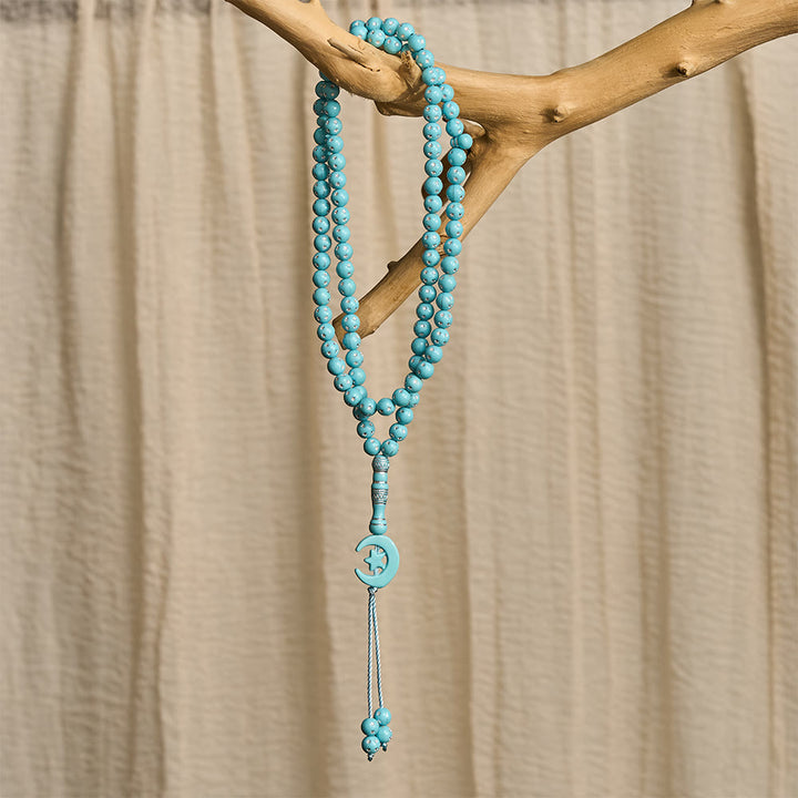 HilalHaven Serene Acrylic Bead Strand — Polished Calming Tassel Meditation Beads - image 19