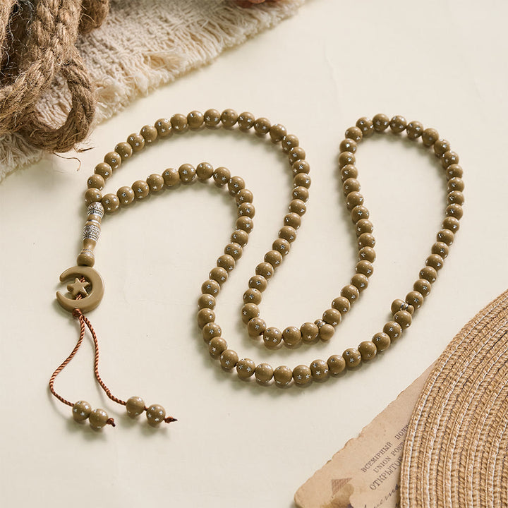 HilalHaven Serene Acrylic Bead Strand — Polished Calming Tassel Meditation Beads - image 13