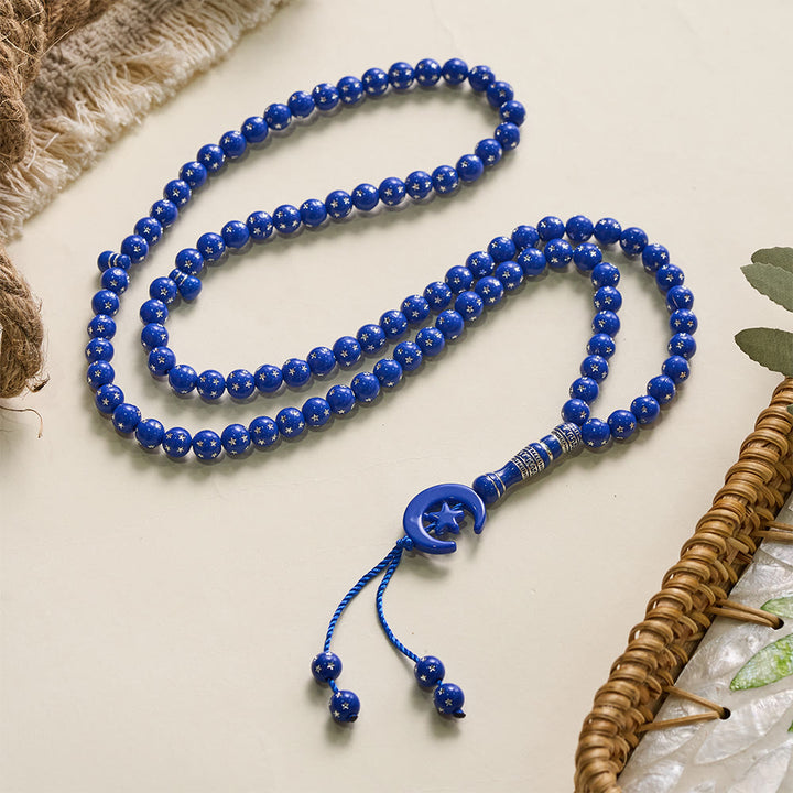 HilalHaven Serene Acrylic Bead Strand — Polished Calming Tassel Meditation Beads - image 34